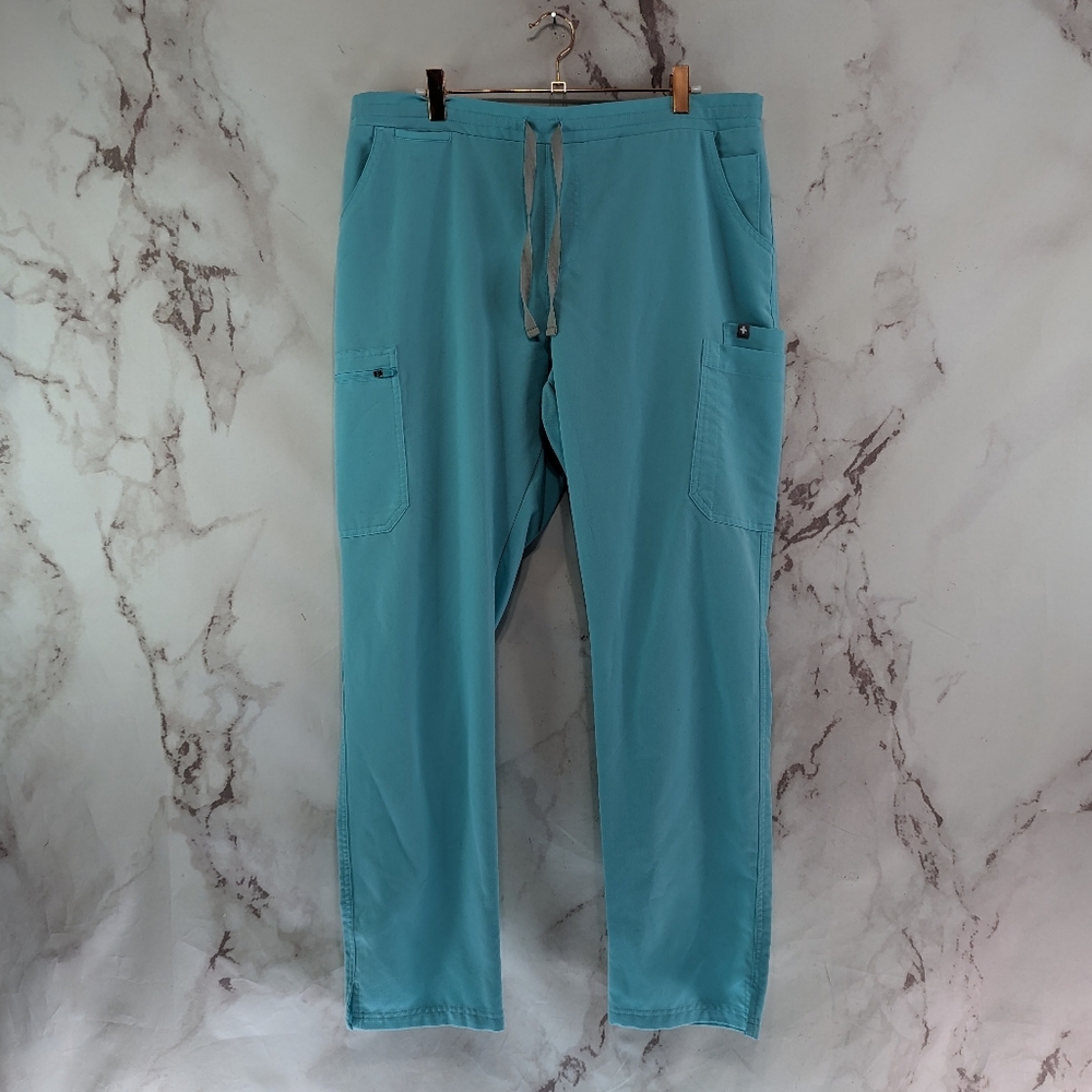 Figs Yola Women Large Bottom Pant Technical Teal Fresh Aqua TW2000R 1714 Skinny
